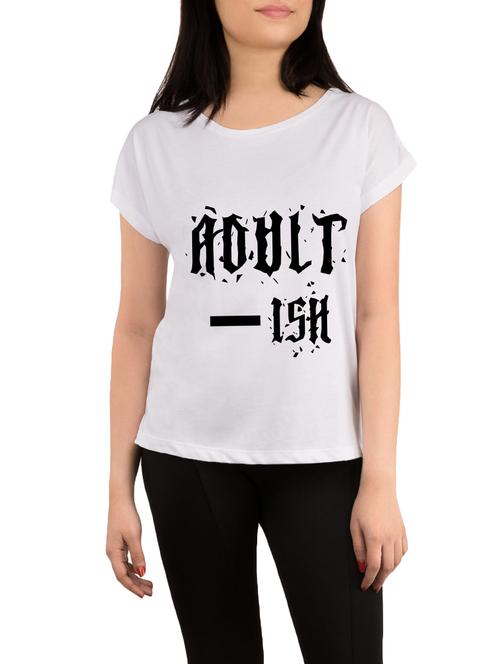 white printed regular tee - 13800667 - Very Small Image - 1