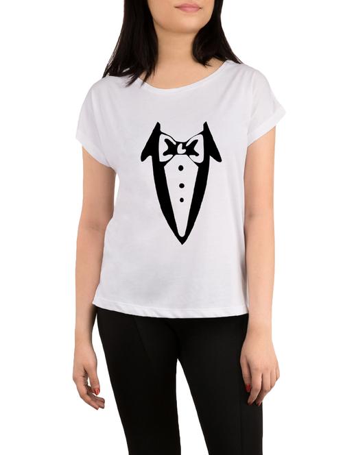 white printed regular tee - 13800681 - Very Small Image - 1