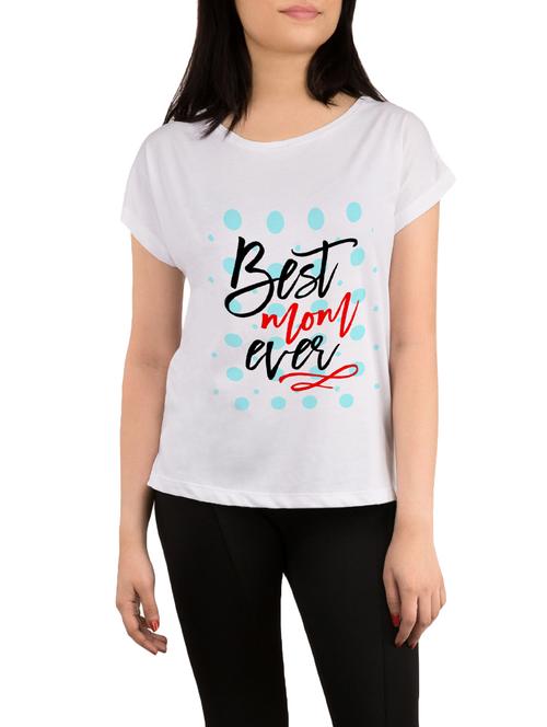 white printed regular tee - 13800705 - Very Small Image - 1