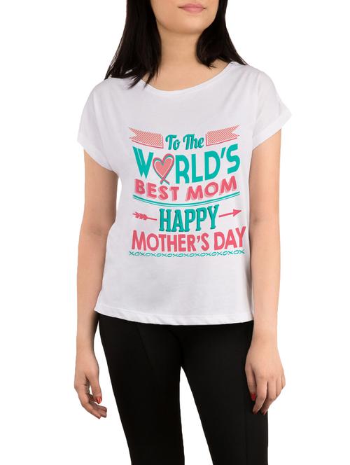 white printed regular tee - 13800707 - Very Small Image - 1