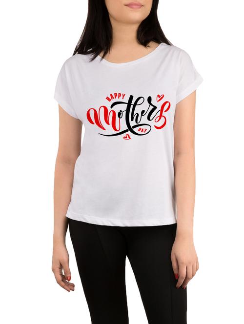 white printed regular tee - 13800709 - Very Small Image - 1