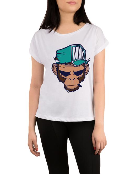 white printed regular tee - 13800725 - Very Small Image - 1