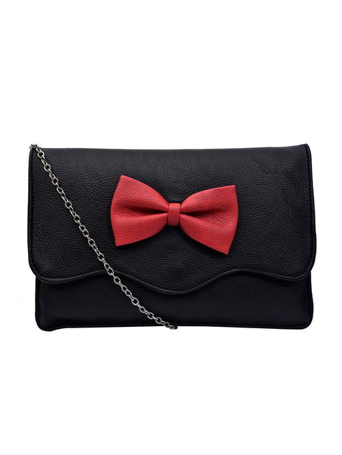 black leatherette  regular clutch - 13803421 - Very Small Image - 1