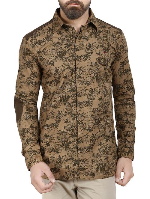 brown cotton casual shirt - 13805448 - Very Small Image - 1