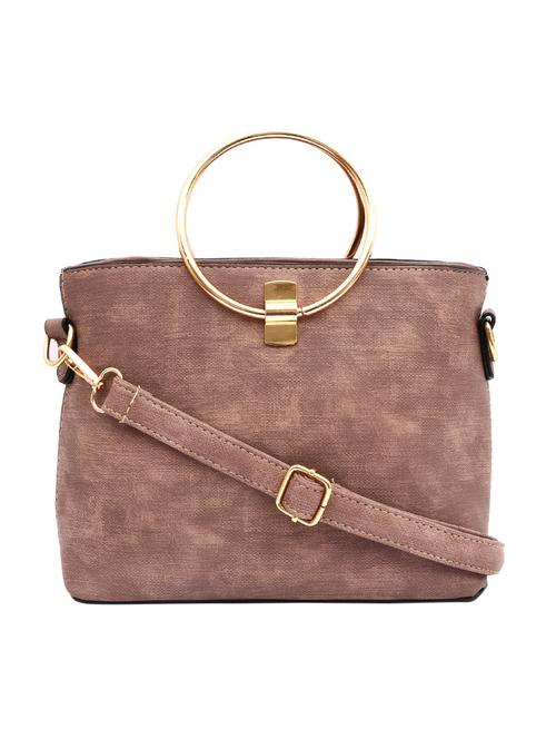 pink leatherette  structured handbag - 13809458 - Very Small Image - 1
