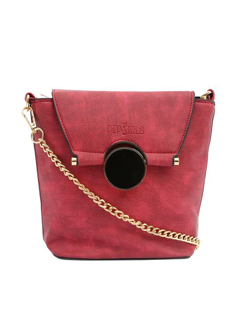 red leatherette sling bag - 13809470 - Very Small Image - 1