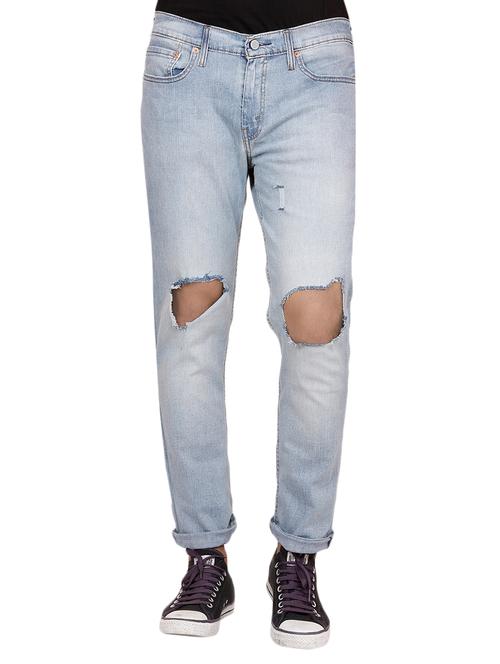 blue denim distressed jeans - 13810286 - Very Small Image - 1