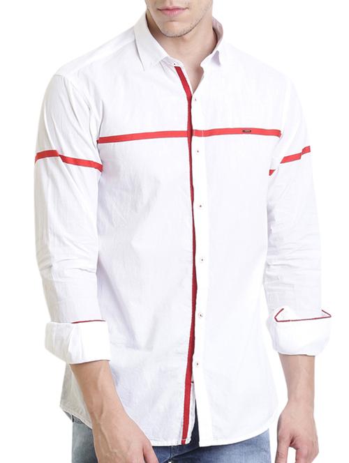 white cotton casual shirt - 13811501 - Very Small Image - 1