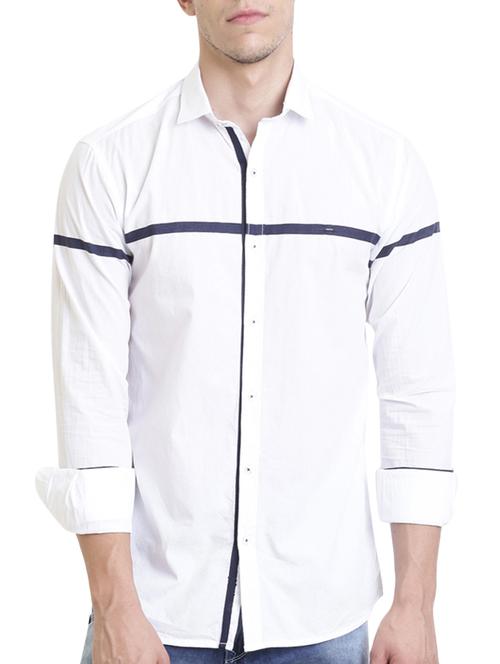 white cotton casual shirt - 13811503 - Very Small Image - 1