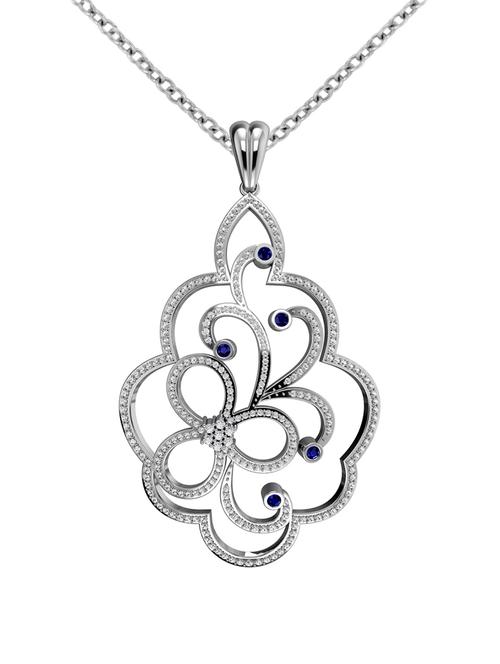 blue silver pendant - 13811710 - Very Small Image - 1