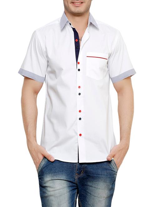 white solid casual shirt - 13812798 - Very Small Image - 1