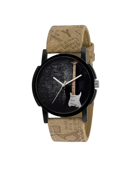 eraa men brown guitar analog wrist watch - 13813612 - Very Small Image - 1