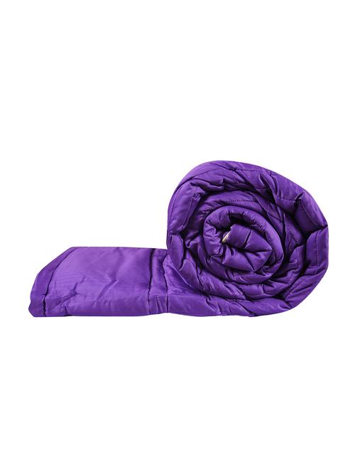 just linen 300 tc 100% cotton sateen self striped purple single size ac comforter - 13816186 - Very Small Image - 1