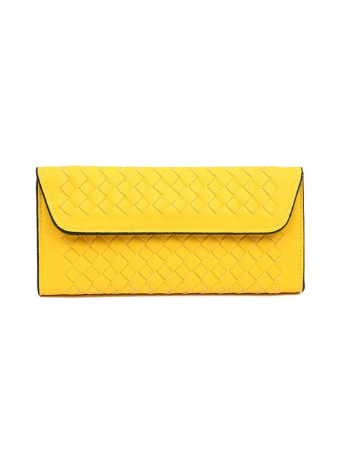 yellow leatherette  envelope clutch - 13816683 - Very Small Image - 1