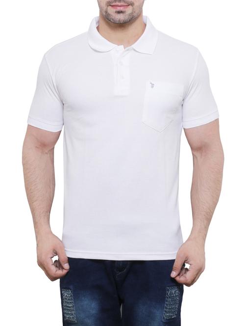 white solid collared t-shirt - 13816701 - Very Small Image - 1