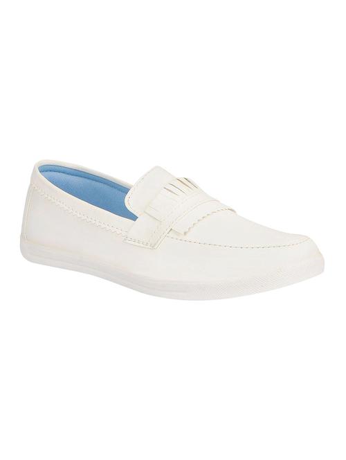 white leatherette slip on loafer - 13816918 - Very Small Image - 1