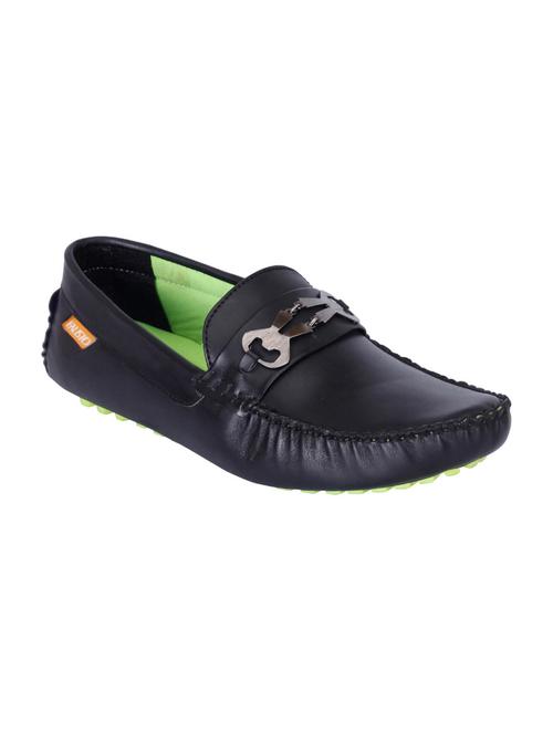 black leatherette slip on loafer - 13817014 - Very Small Image - 1