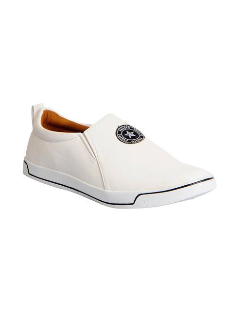 white leatherette casual slip on - 13817240 - Very Small Image - 1