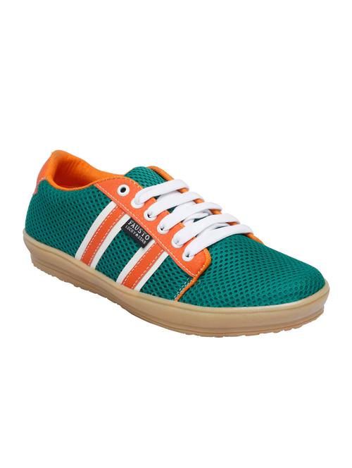 green mesh lace up sneaker - 13817976 - Very Small Image - 1
