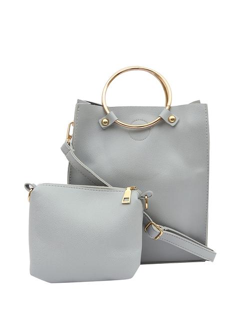 grey leatherette  regular sling bag - 13818331 - Very Small Image - 1