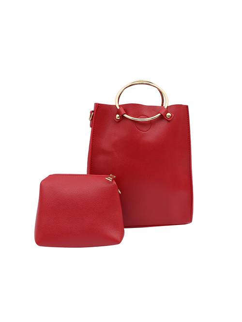 red leatherette  regular sling bag - 13818333 - Very Small Image - 1