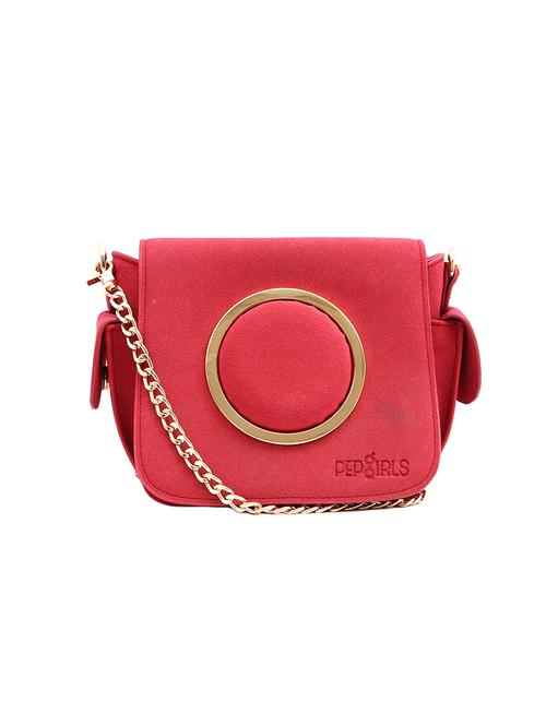 red leatherette regular sling bag - 13818346 - Very Small Image - 1