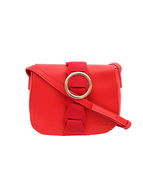 red leatherette  regular sling bag - 13818347 - Very Small Image - 1