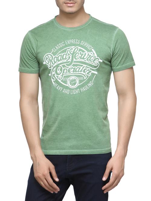 green cotton chest print tshirt - 13820448 - Very Small Image - 1
