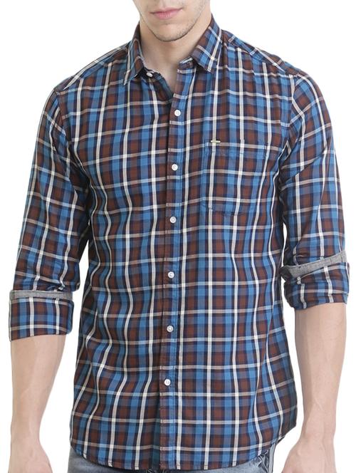 brown cotton casual shirt - 13823570 - Very Small Image - 1