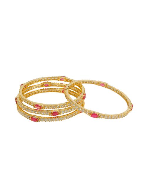 pink gold tone stone bangles - 13823671 - Very Small Image - 1