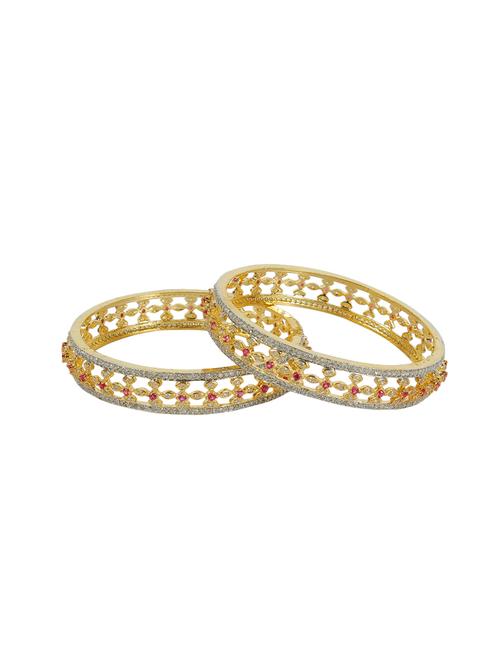 pink gold tone stone bangles - 13823702 - Very Small Image - 1