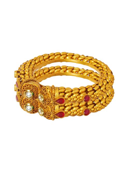 pink gold tone stone bangles - 13823745 - Very Small Image - 1