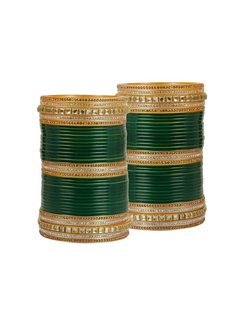 green gold tone stone bangles - 13823768 - Very Small Image - 1