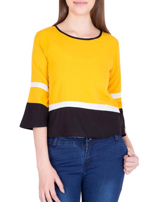 yellow poly cotton regular top - 13824103 - Very Small Image - 1