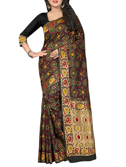 multi colored patola saree with blouse - 13824523 - Very Small Image - 1