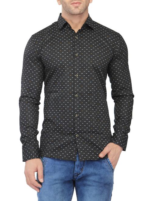 black cotton casual shirt - 13826187 - Very Small Image - 1