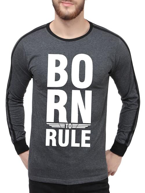 Grey Cotton T-shirt - 13827619 - Very Small Image - 1