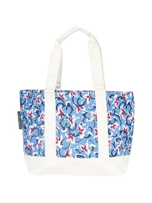 blue canvas printed shopping bag - 13827841 - Very Small Image - 1
