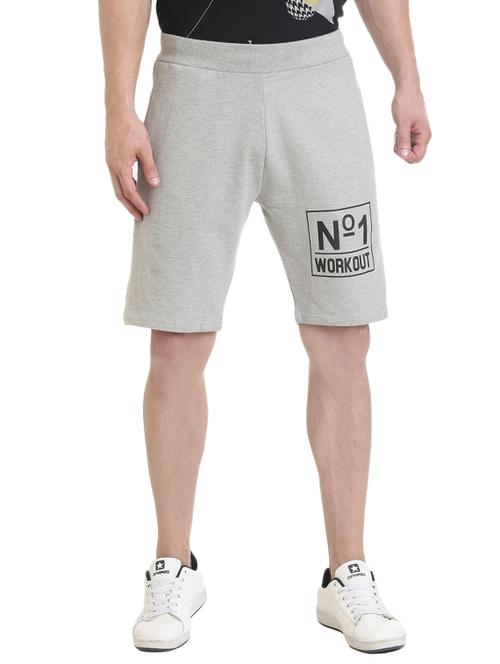 Grey Cotton Shorts - 13827845 - Very Small Image - 1