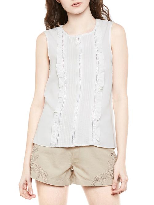 white ruffle top - 13828260 - Very Small Image - 1