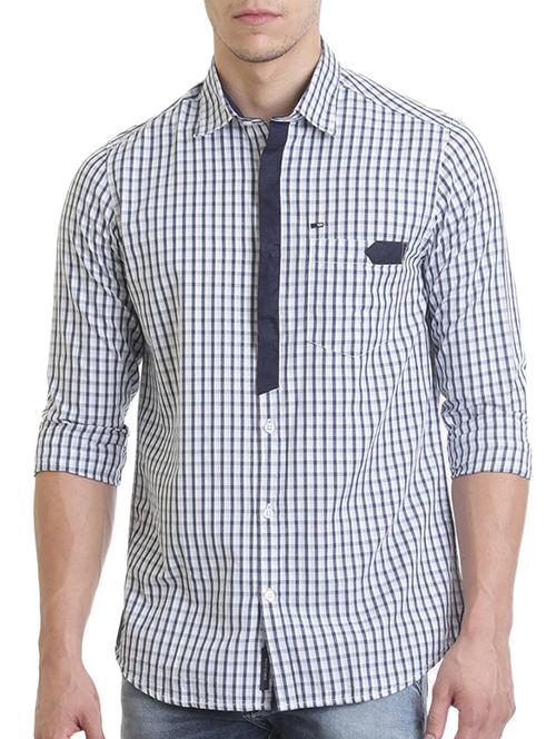 blue cotton casual shirt - 13829852 - Very Small Image - 1