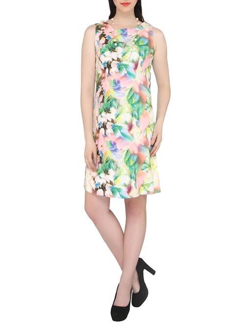 green cotton sheath dress - 13831609 - Very Small Image - 1