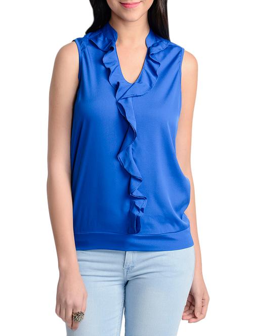 blue ruffle top - 13833553 - Very Small Image - 1