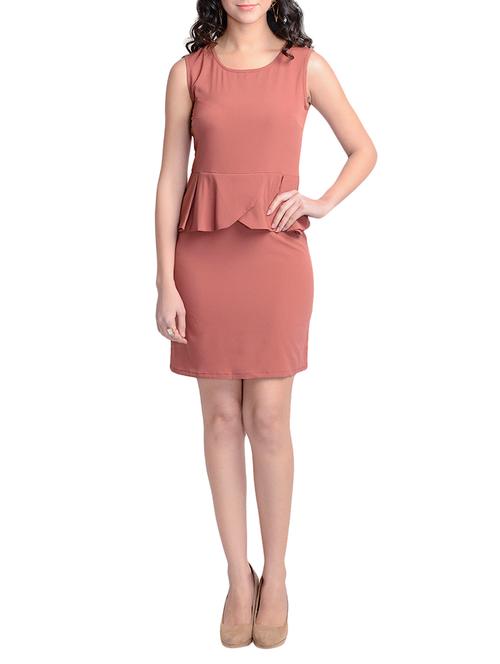 peach peplum dress - 13833769 - Very Small Image - 1