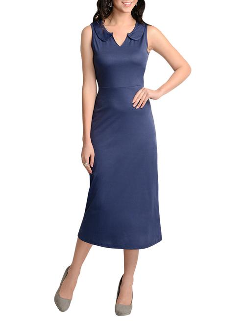 dark blue midi dress - 13833784 - Very Small Image - 1