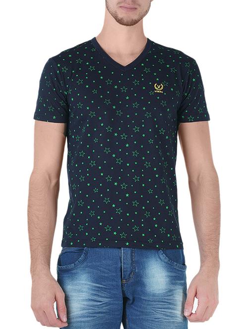 navy blue cotton t-shirt - 13834124 - Very Small Image - 1