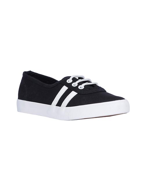 black canvas laceup sneakers - 13835044 - Very Small Image - 1