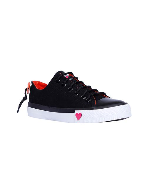 black canvas laceup sneakers - 13835061 - Very Small Image - 1