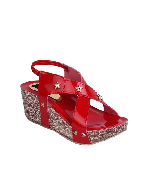 red embellished  wedge - 13837216 - Very Small Image - 1