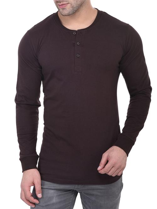 brown cotton t-shirt - 13837524 - Very Small Image - 1